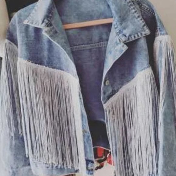 Sexy Fringe Trim Denim Jacket - Picture 9 of 11